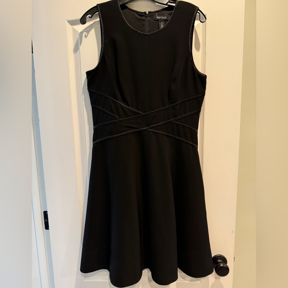 White House Black Market Black Sleeveless A-Line Mini Dress